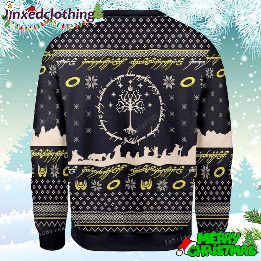 Merry Christmas Gearhomies Lord Of The Rings Ugly Sweater Party 